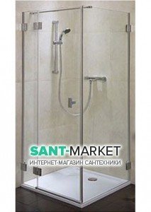 Душові двері в кут Kolo NIVEN скляна орні 120х195 FDSF12222003L