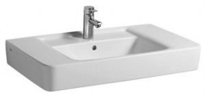 Раковина для ванної підвісна умивальник-стільниця Keramag колекція Renova Nr.1 ​​Plan біла 122100
