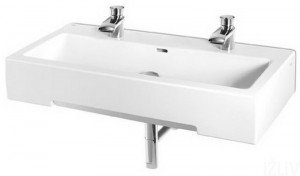 Раковина для ванної підвісна подвійна Keramag колекція Joop біла 121310