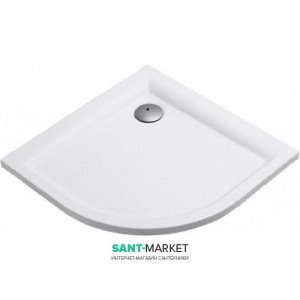 Душовий піддон акриловий чверть кола Kolo PACYFIK 80х80х5 білий XBN0780000