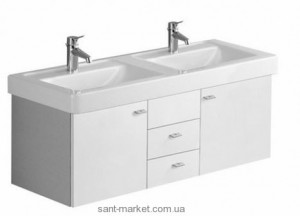 Тумба під дві раковини Villeroy & Boch Central Line підвісна 125х45х43 глянсовий горіх 9867E2EC