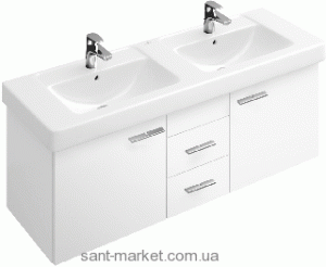 Тумба під дві раковини Villeroy & Boch Central Line підвісна 125х45х43 горіх 9867E1EC