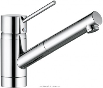 Смеситель для кухни с выдвижной лейкой Kludi Scope однорычажный сталь 339319675