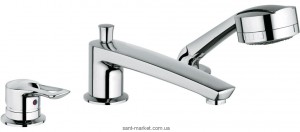 Смеситель однорычажный на борт ванны с душем Kludi коллекция MX хром 334470562