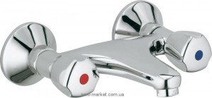 Змішувач двохвентильний з коротким виливом Kludi колекція Standard хром 320040515