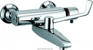 Змішувач для раковини з термостатом змішувач настінний Kludi Thermo Care хром 350850564