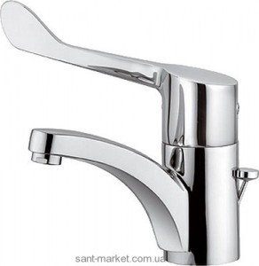 Змішувач для раковини одноважеля з донним клапаном Kludi колекція Medi Care хром 341150524