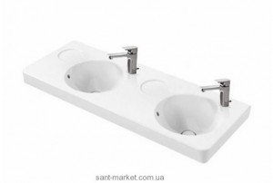 Раковина для ванної на тумбу подвійна Villeroy & Boch колекція Joyce біла 4109D101