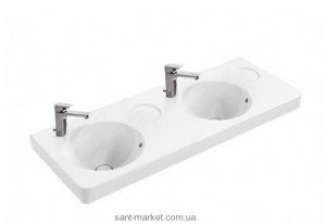 Раковина для ванної на тумбу подвійна Villeroy & Boch колекція Joyce біла 4109D001