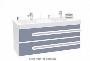 Тумба під дві раковини Villeroy & Boch Joyce підвісна 126.2x46.3x53.5 синя B86500MK