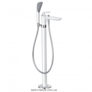 Смеситель однорычажный напольный (отдельностоящий) с душем Kludi коллекция Balance белый 525909175