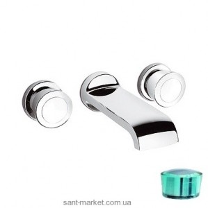 Змішувач для раковини двухвентильний каскадний настінний прихований Kludi Joop! хром / кришталь 55146H705