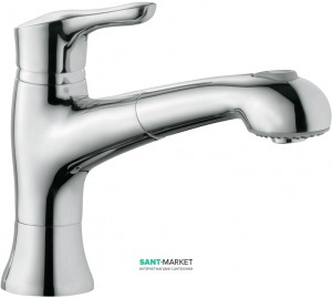 Змішувач для кухні з висувною лійкою Kludi Amphora змішувач 549410575