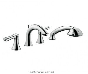 Змішувач двохвентильний на борт ванни з душем Kludi колекція Amphora хром 544240575