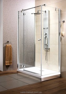 Душові двері в душовій куточок Radaway Fuenta KDJ скляна орні 90х195 381035-01R1