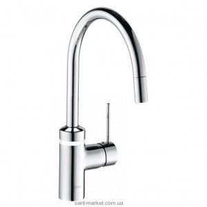 Смеситель для кухни Kludi E2 однорычажный белый-хром 568519140