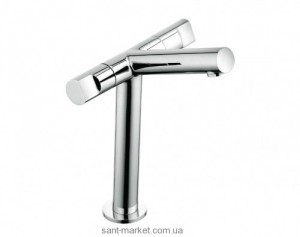 Змішувач для раковини двухвентильний високий Kludi колекція New Waves хром 571240530