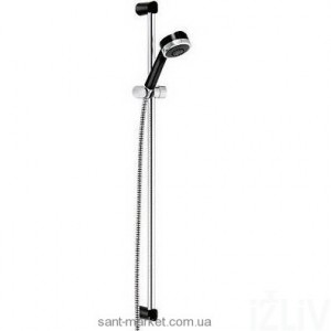 Душовий гарнітур зі штангою Kludi колекція Zenta хром / чорний 6084086-00