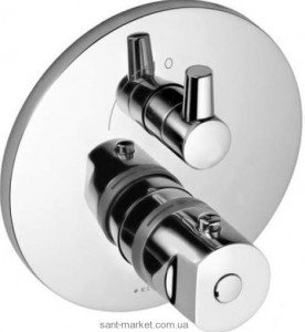 Змішувач з термостатом прихований (вбудований) Kludi колекція New Waves хром 578350530