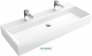 Раковина для ванной подвесная двойная Villeroy&Boch коллекция Memento белая 5133AG01