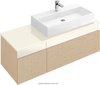 Тумба під раковину Villeroy & Boch Memento подвесаня права 130.6x53.5x42.5 коричнева C264R0FC