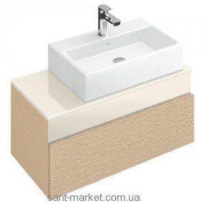 Тумба под раковину Villeroy&Boch Memento подвесная правая 80.6x46x37 коричневая C779R0FC