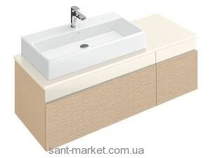Тумба під раковину Villeroy & Boch Memento подвесаня ліва 130.6x53.5x42.5 коричнева C264L0FC