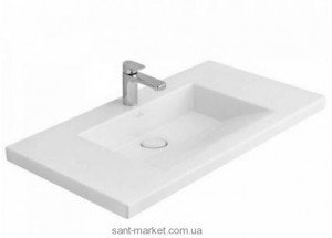 Раковина для ванной на тумбу умывальник-столешница Villeroy&Boch коллекция Memento белая 519511R2