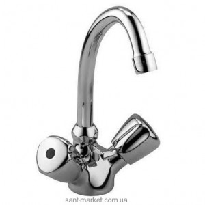 Змішувач для раковини двухвентильний з донним клапаном високий Kludi Standard хром 210620515