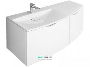 Тумба под раковину Villeroy&Boch Next2U левая подвесная 120x49x48 белая A627DHDH