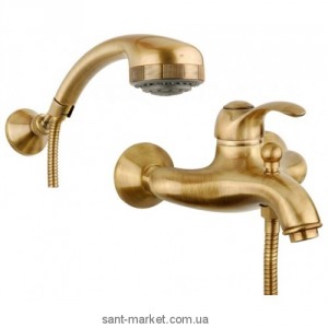 Смеситель однорычажный для ванны с душем Fiore коллекция Jafar бронза 47ZZ5103