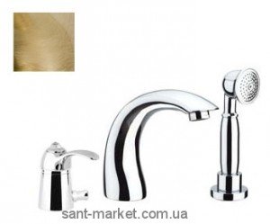 Смеситель однорычажный на борт ванны с душем Fiore коллекция Jafar бронза 47ZZ5105