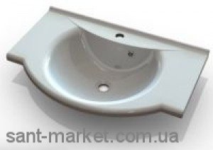 Раковина для ванной подвесная умывальник-столешница Marmite коллекция Anna белая 01124051103