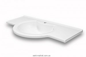 Раковина для ванної вбудована умивальник-стільниця Буль-Буль колекція Lena біла 1414101