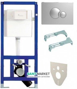 Система инсталляции для подвесного унитаза Sanit Ineo Plus 4в1 52х112х13 90.721.81..S005
