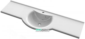 Раковина для ванної підвісна умивальник-стільниця Буль-Буль колекція Anna біла 1512101