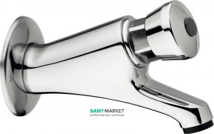 Смеситель для раковины порционный кнопочный настенный Alpi SPA коллекция Tender хром TR20PP