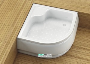 Душевой поддон акриловый четверть круга Aquaform Standart 90х90х26 белый 18602