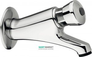 Змішувач для раковини порційний кнопковий настінний Alpi SPA колекція Tender хром TR20PP