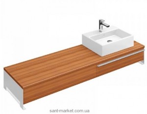 Тумба под раковину Villeroy&Boch Shape правая подвесная 144.9x50х23 коричневая C542EHEH