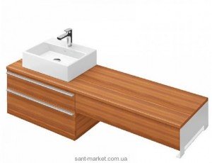 Тумба под раковину Villeroy&Boch Shape левая подвесная 144.9x50х41 коричневая C556EHEH