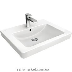 Раковина для ванної на тумбу Villeroy & Boch колекція Subway 2.0 біла 7113F001