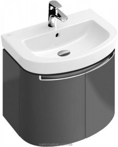 Тумба под раковину Villeroy&Boch Subway 2.0 подвесная полукруглая 63.6x47.7x42 белая A69500DH