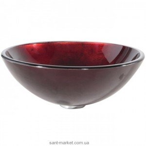 Раковина для ванної накладна Kraus червона GV-200-12mm