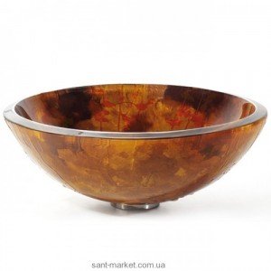 Раковина для ванної накладна Kraus коричнево-жовта GV-421-19mm