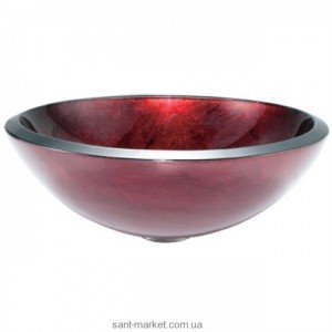 Раковина для ванної накладна Kraus червона GV-200-19mm