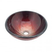 Раковина для ванної накладна Kraus червона GV-692-19mm