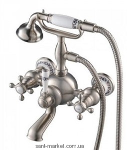 Змішувач двохвентильний для ванни з душем Kraus колекція Apollo нікель KEF-16060BN