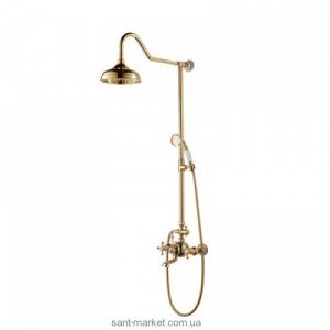 Душова система Kraus Apollo з душовою стійкою і змішувачем золото KEF-16055G