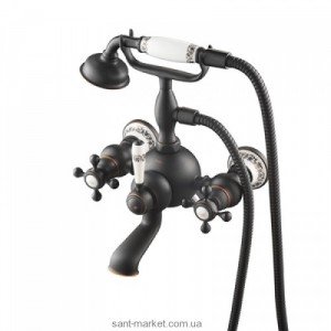 Смеситель двухвентильный для ванны с душем Kraus коллекция Apollo темный шоколад KEF-16060-ORB
